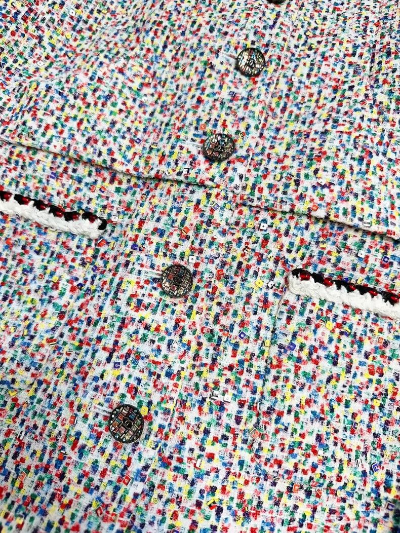 Chanel Chanel Colorful Tweed Jacket with Sequins Size S / US 4 / IT 40 - 4 Thumbnail