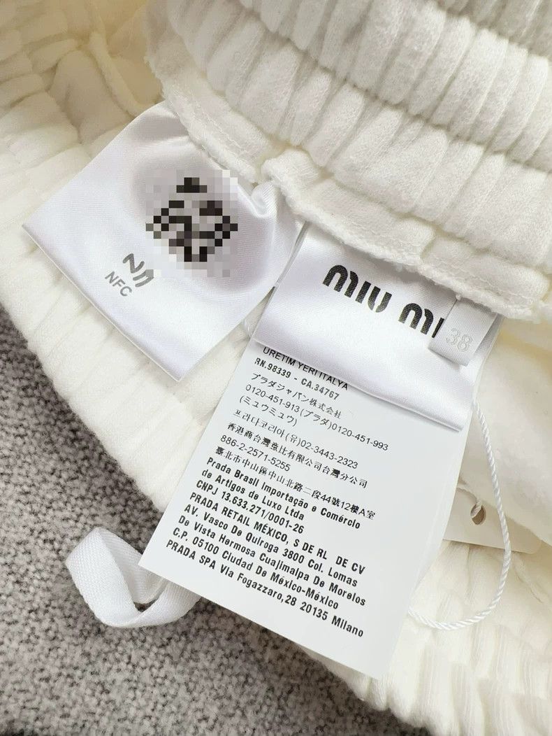 Prada Miumiu White Star Diamond Letter Shorts Size 38" / US 16 / IT 52 - 7 Thumbnail
