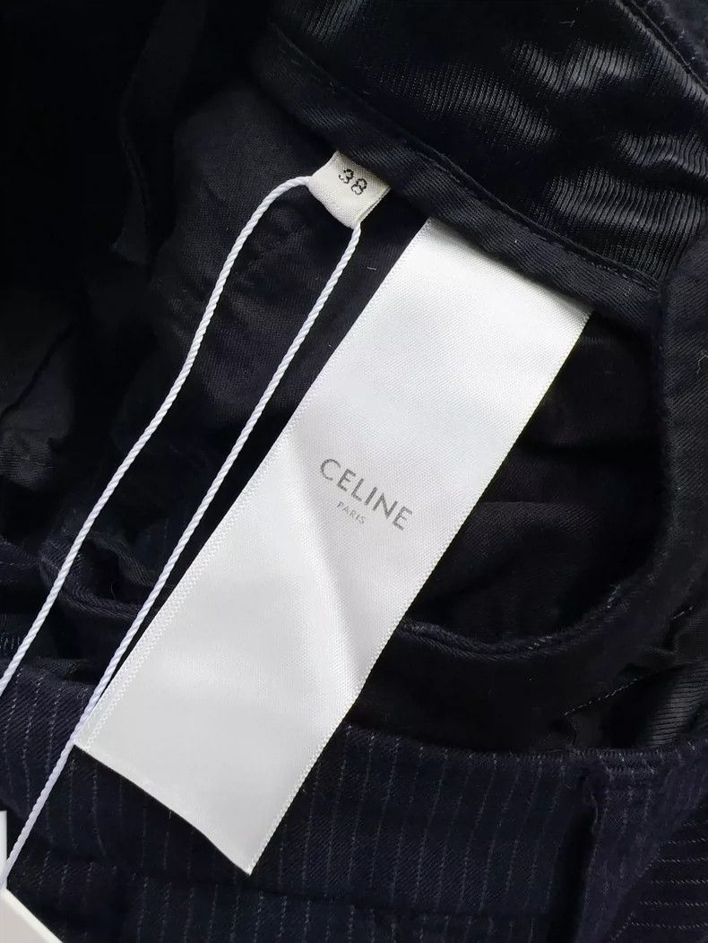 Celine Celine Deep Blue Pinstripe Suit Shorts Size 38 Size 38" / US 16 / IT 52 - 5 Thumbnail