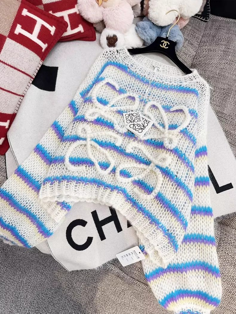 Loewe Loewe Striped Mohair Knit Sweater Top Size S / US 4 / IT 40 - 7 Thumbnail