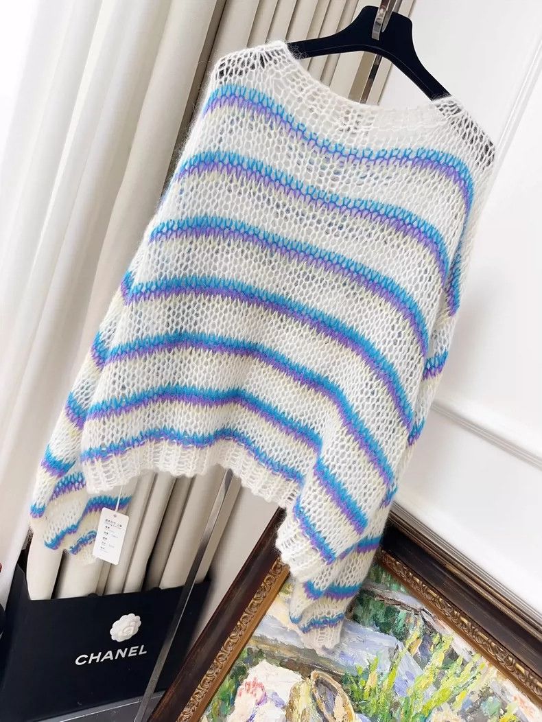 Loewe Loewe Striped Mohair Knit Sweater Top Size S / US 4 / IT 40 - 2 Thumbnail