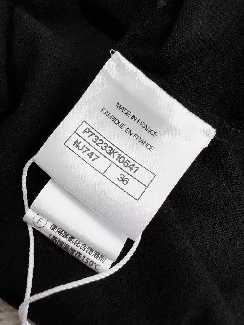 Chanel Chanel Black Knit Top with Diamond Logo Size XS / US 0-2 / IT 36-38 - 7 Thumbnail