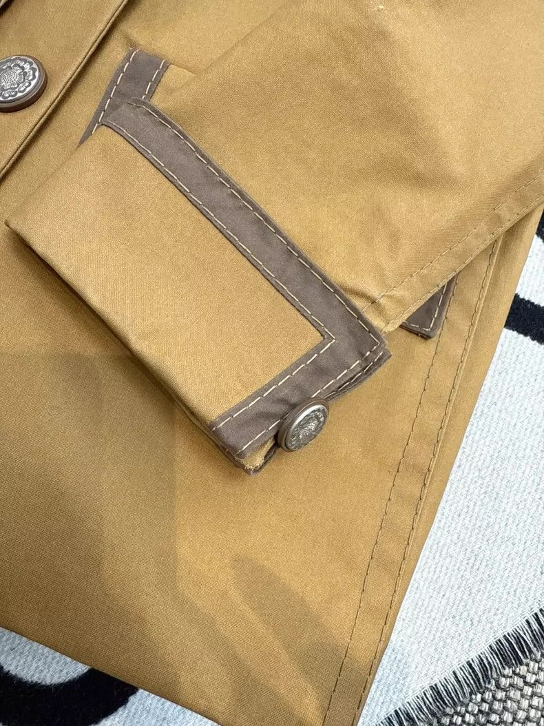 Chanel Chanel Khaki Pocket Trench Coat Outerwear Size S / US 4 / IT 40 - 4 Thumbnail