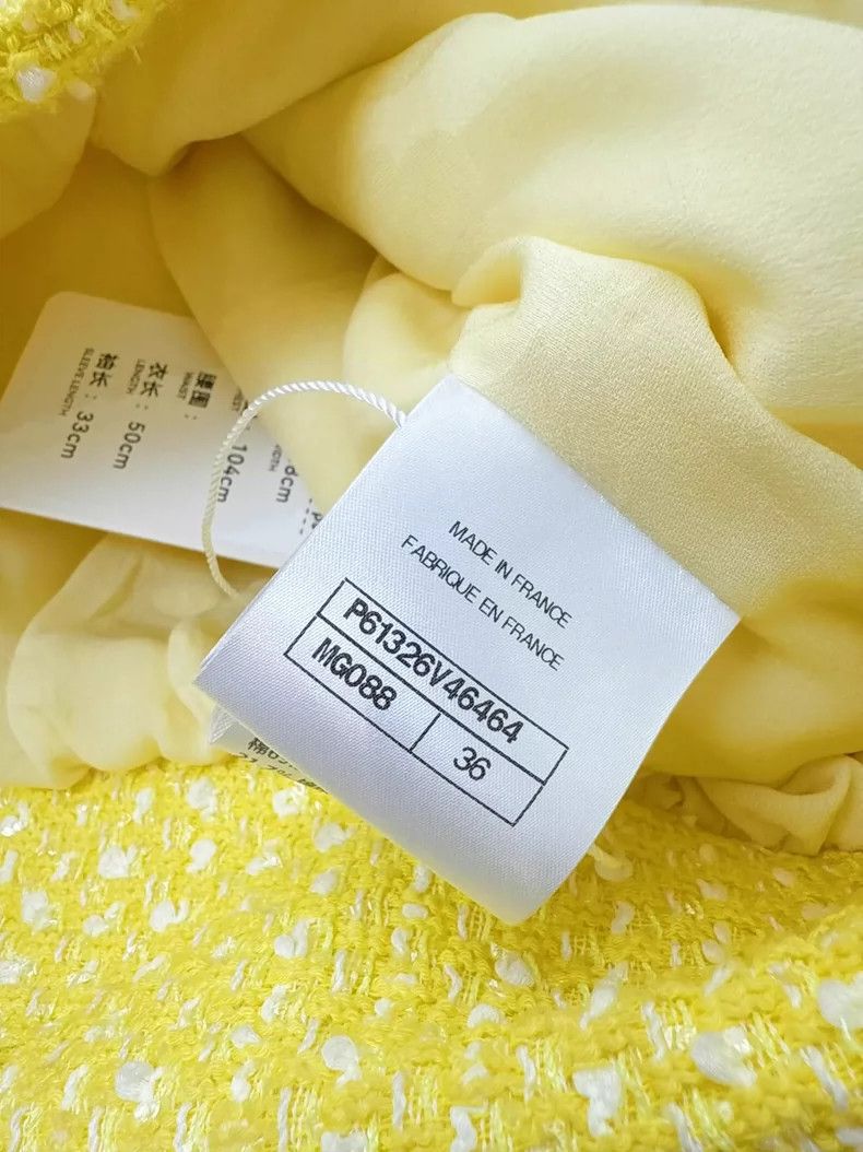Chanel Chanel Yellow Embroidered Tweed Jacket Size S / US 4 / IT 40 - 5 Thumbnail