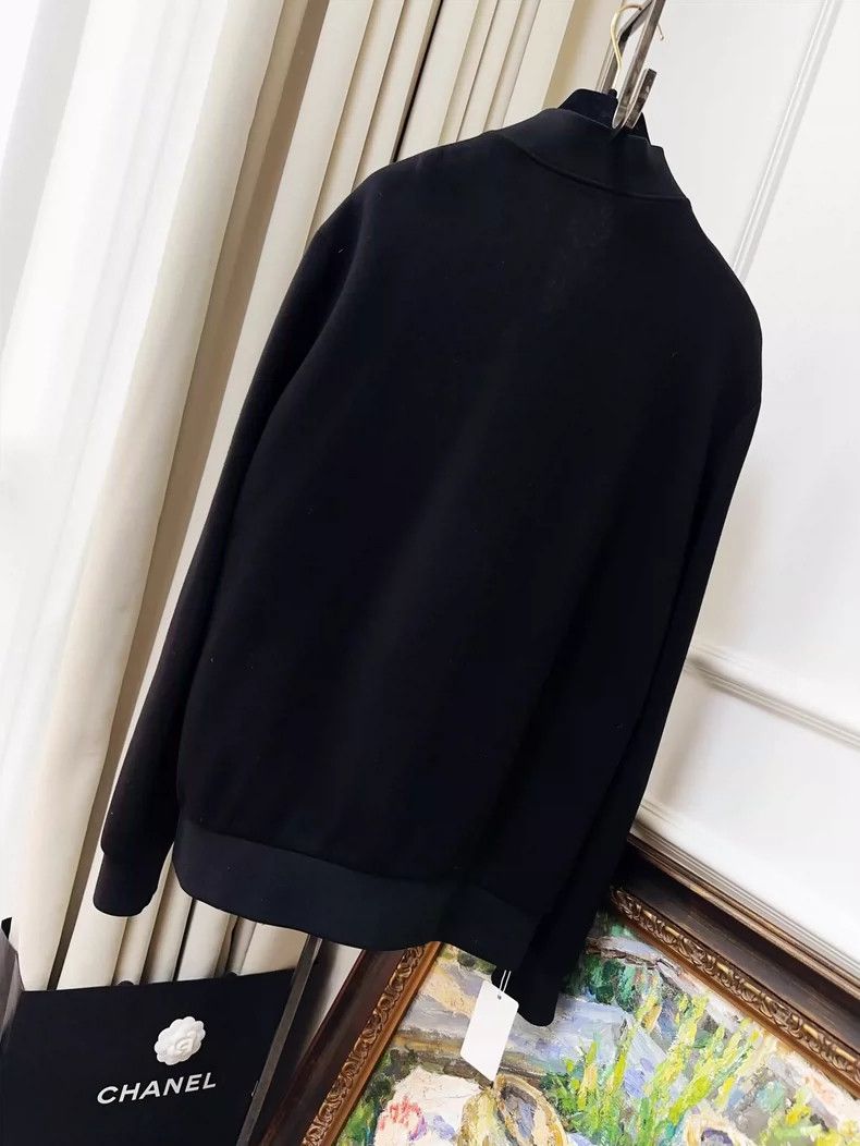 Fendi Fendi Black Baseball Jacket with Yellow Badge Size L / US 10 / IT 46 - 2 Thumbnail
