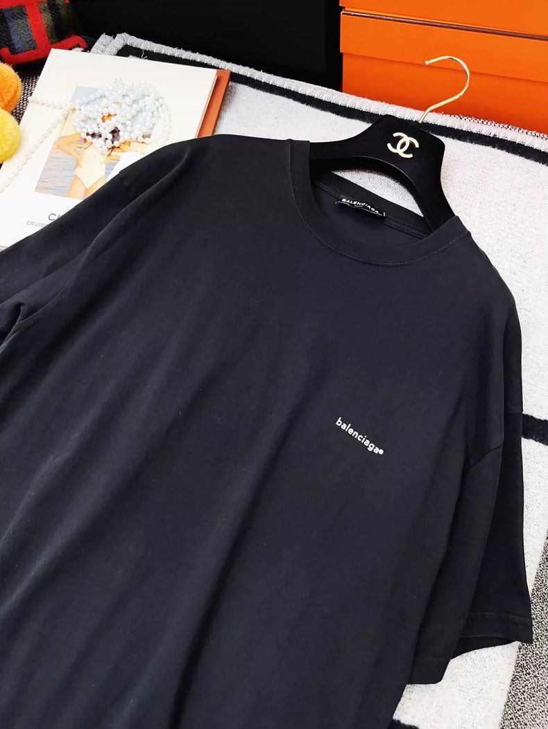 Balenciaga Balenciaga Black Logo Short Sleeve T-Shirt Size S / US 4 / IT 40 - 6 Thumbnail