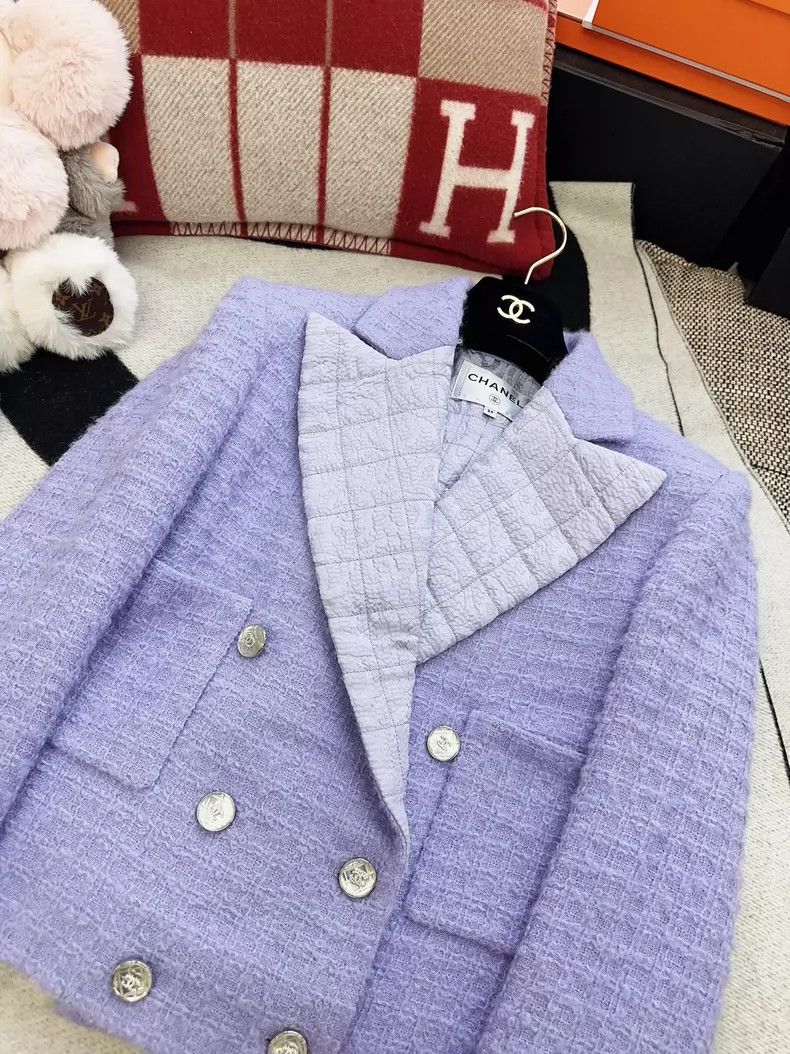 Chanel Chanel Purple Fall Winter Collar Jacket Size S / US 4 / IT 40 - 2 Thumbnail