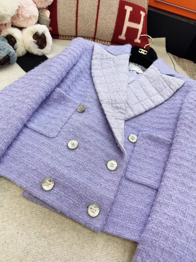 Chanel Chanel Purple Fall Winter Collar Jacket Size S / US 4 / IT 40 - 7 Thumbnail