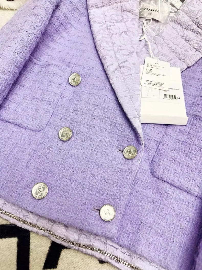 Chanel Chanel Autumn Winter Purple Double-Breasted Jacket Size S / US 4 / IT 40 - 2 Thumbnail