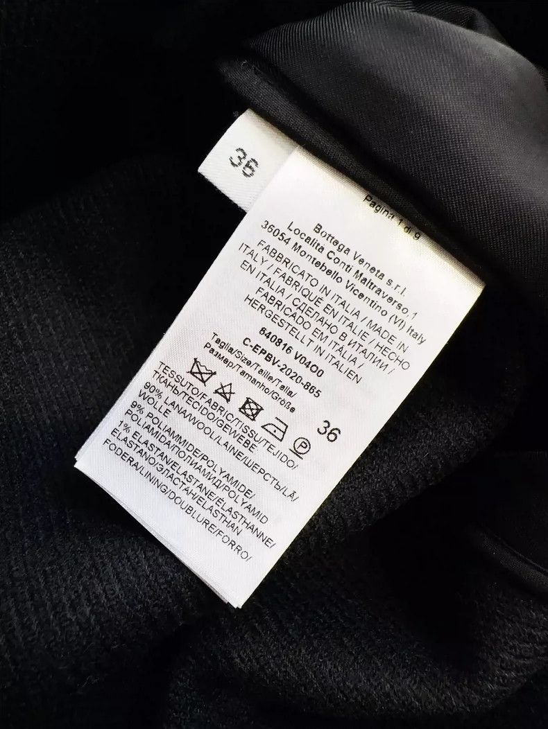Bottega Veneta Classic Long Black Coat with One-Button Closure Size S / US 4 / IT 40 - 6 Thumbnail