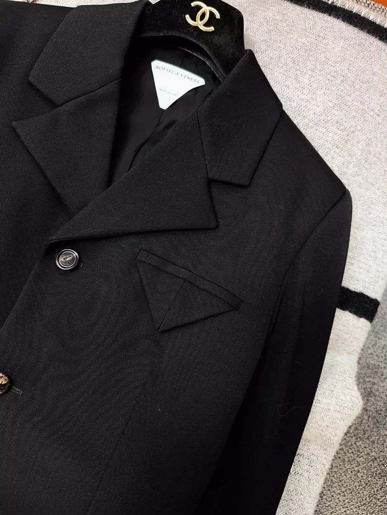 Balenciaga Black Classic Suit Jacket with Triangle Logo Size S / US 4 / IT 40 - 4 Thumbnail
