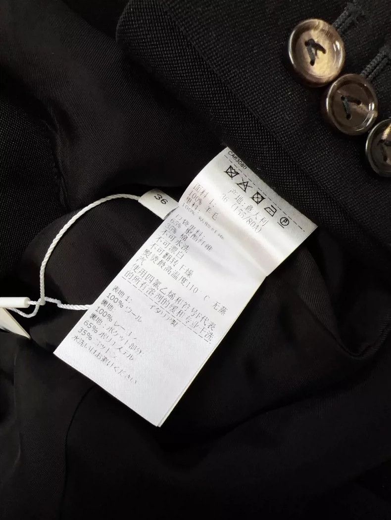 Balenciaga Black Classic Suit Jacket with Triangle Logo Size S / US 4 / IT 40 - 6 Thumbnail