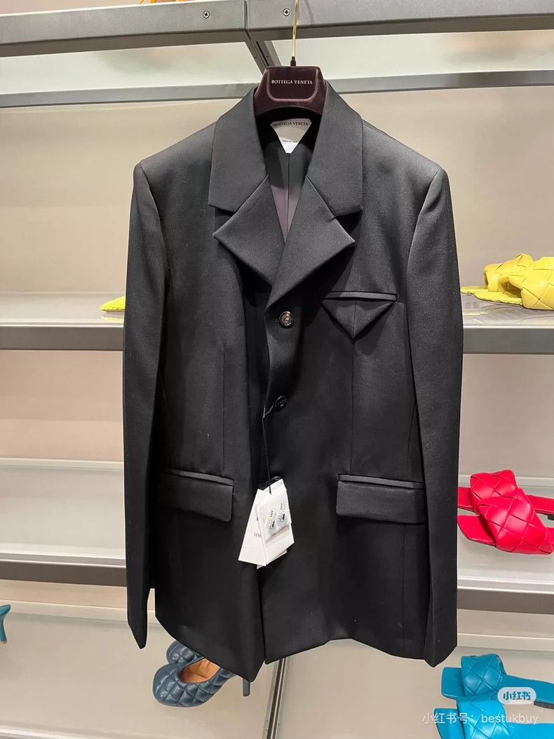 Balenciaga Black Classic Suit Jacket with Triangle Logo Size S / US 4 / IT 40 - 9 Thumbnail