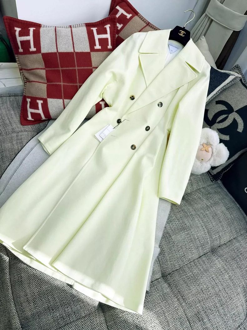 Bottega Veneta Long Yellow Trench Coat with Belt Size L / US 10 / IT 46 - 7 Thumbnail