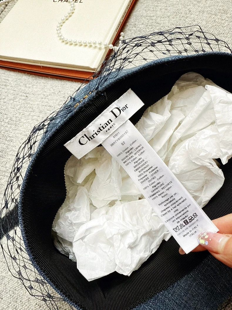 Dior Dior Blue Denim Newsboy Hat Size ONE SIZE - 6 Thumbnail