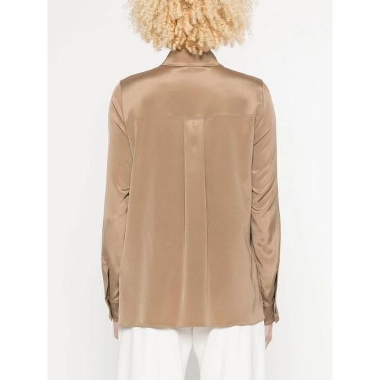 Max Mara MAX MARA Women Shirts AVION 120 007 BROWN Size S / US 4 / IT 40 - 4 Thumbnail