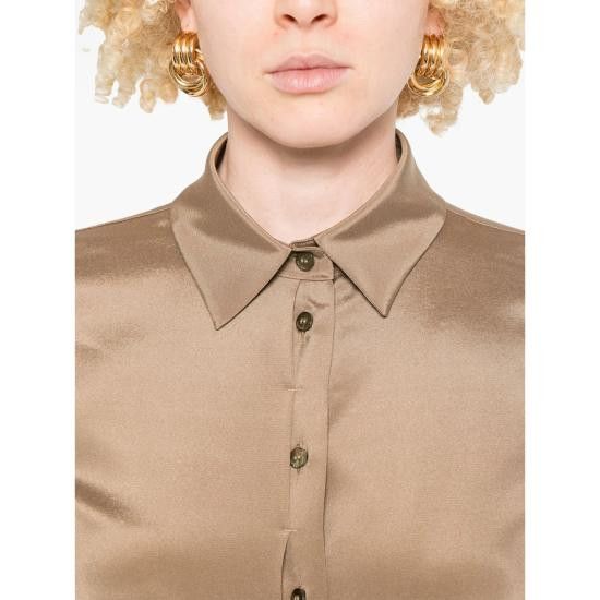 Max Mara MAX MARA Women Shirts AVION 120 007 BROWN Size S / US 4 / IT 40 - 5 Thumbnail