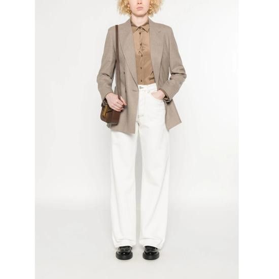 Max Mara MAX MARA Women Shirts AVION 120 007 BROWN Size M / US 6-8 / IT 42-44 - 3 Thumbnail