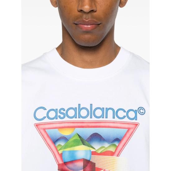Casablanca CASABLANCA Men T-Shirts JTS 001 01 WHITE Size US L / EU 52-54 / 3 - 3 Thumbnail