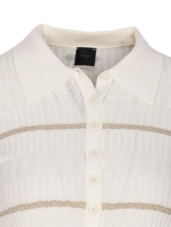 Pinko PINKO Women Polo Shirts 104737 A2FCZ05 White Size L / US 10 / IT 46 - 4 Thumbnail