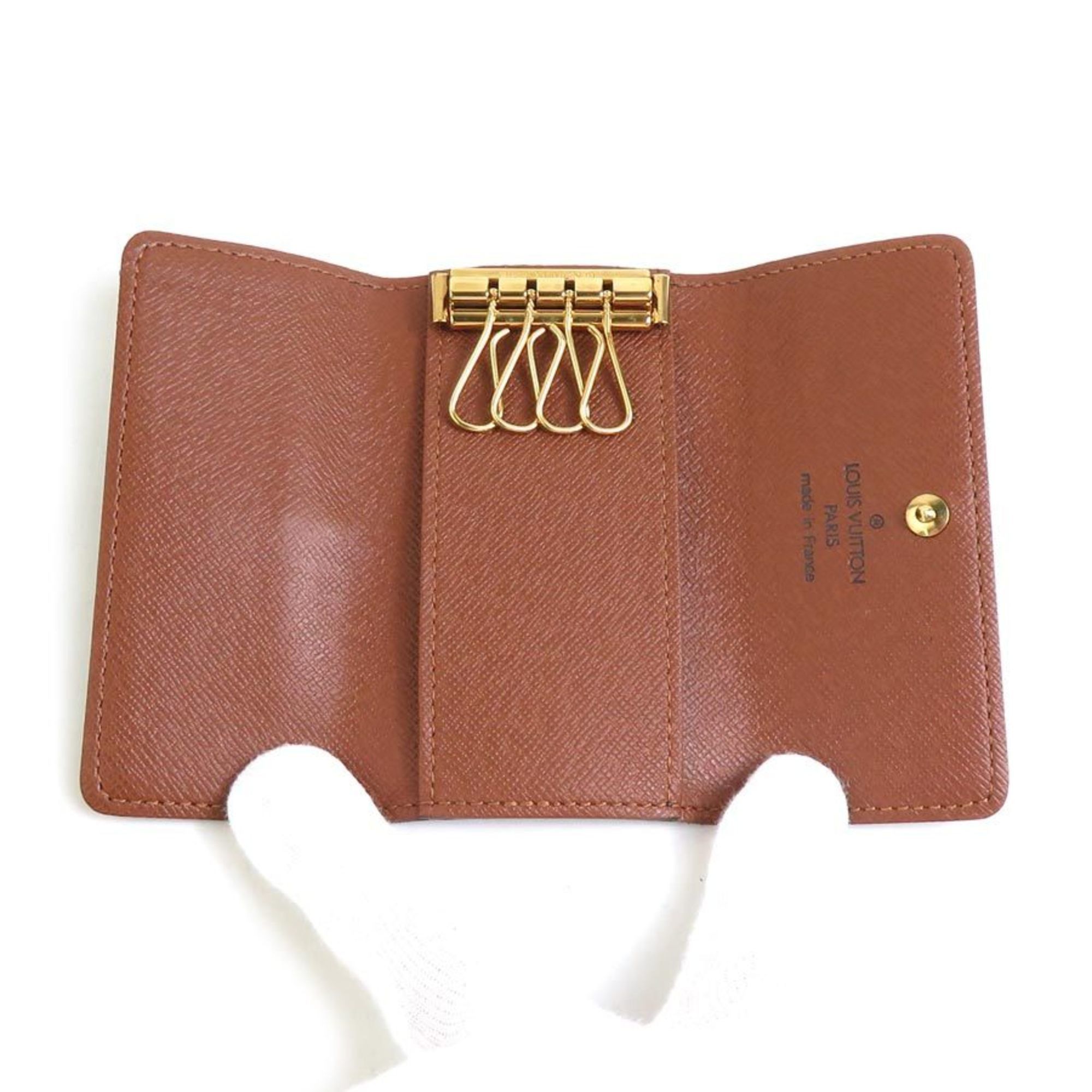 Louis Vuitton Louis Vuitton Key Case Monogram Multicle 4 Canvas Metal Brown Gold Men's Women's M62631 e60341j Size ONE SIZE - 4 Thumbnail