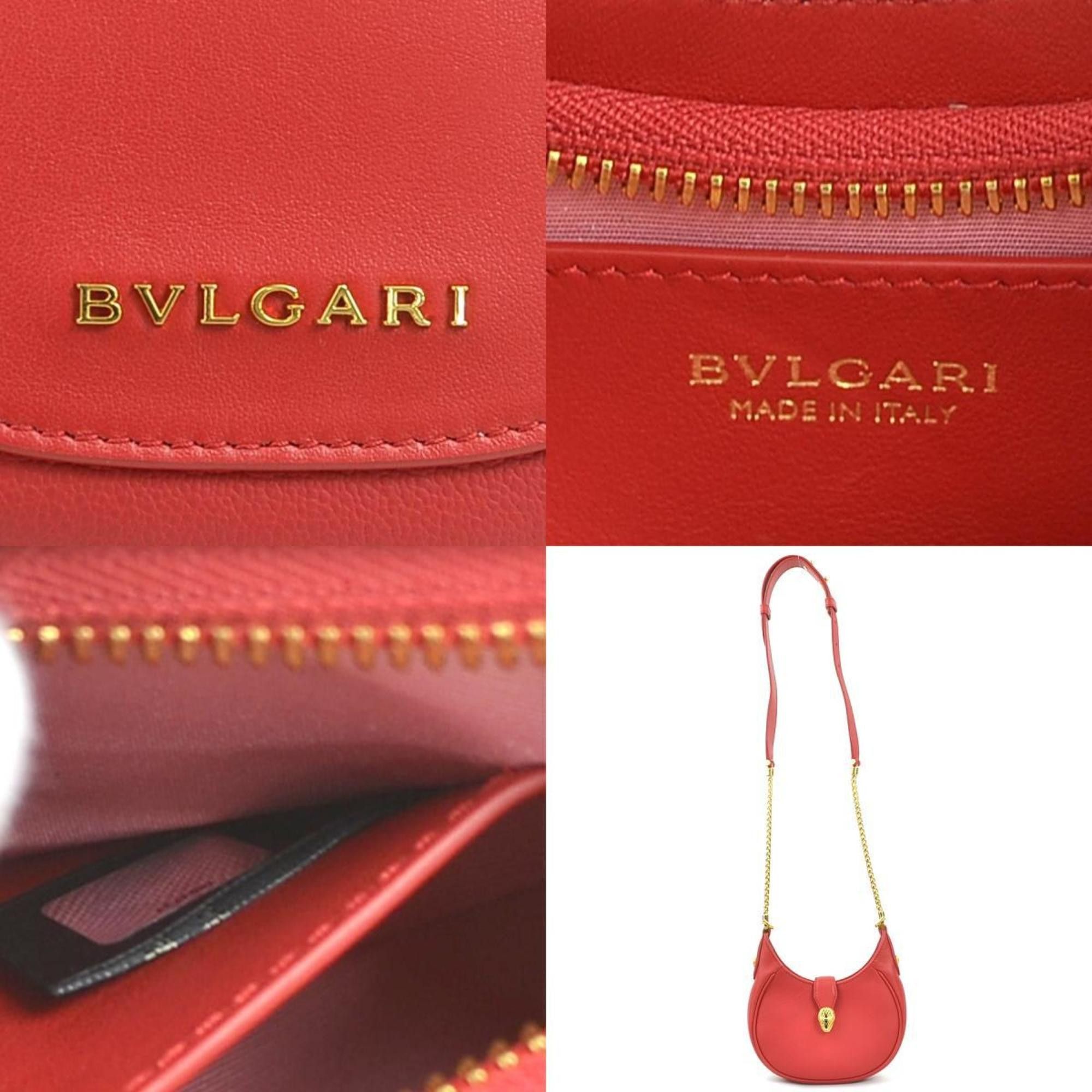 Bvlgari BVLGARI Handbag Shoulder Bag Serpenti Leather Red Women's 56070a Size ONE SIZE - 5 Thumbnail