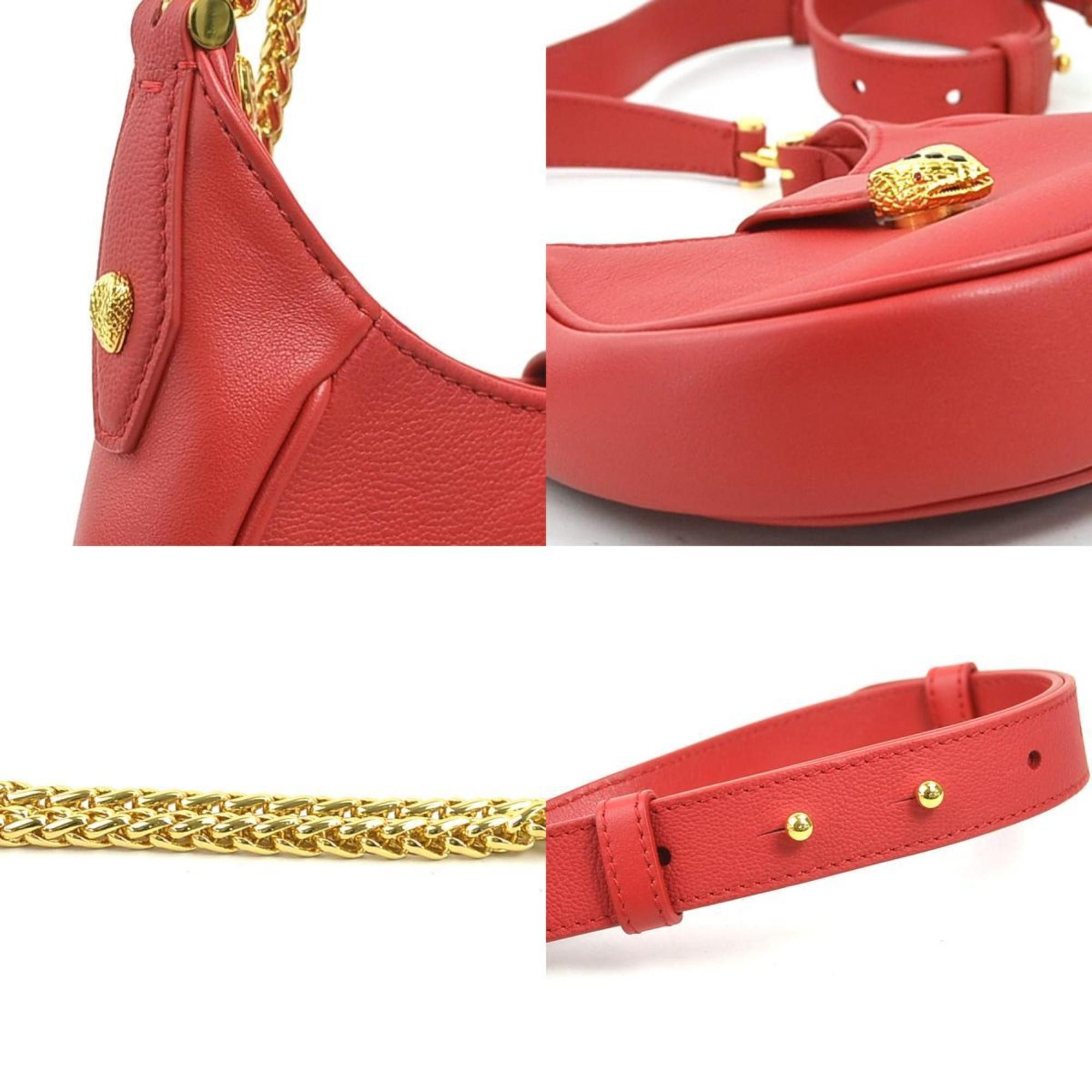 Bvlgari BVLGARI Handbag Shoulder Bag Serpenti Leather Red Women's 56070a Size ONE SIZE - 3 Thumbnail