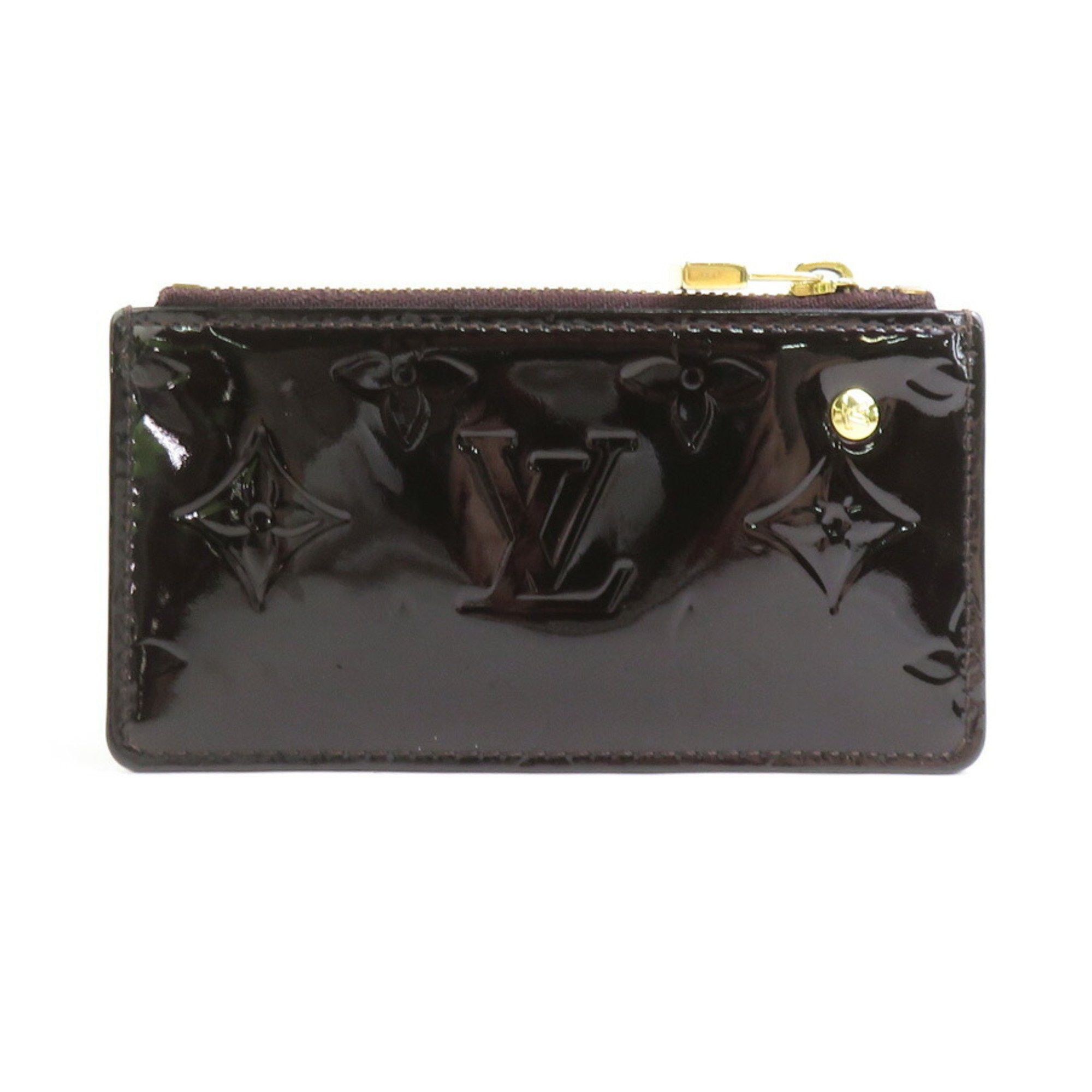 Louis Vuitton Louis Vuitton Key Case Wallet/Coin Monogram Vernis Pochette Cle Patent Leather Amaranth Gold Women's M93518 e60342g Size ONE SIZE - 2 Thumbnail