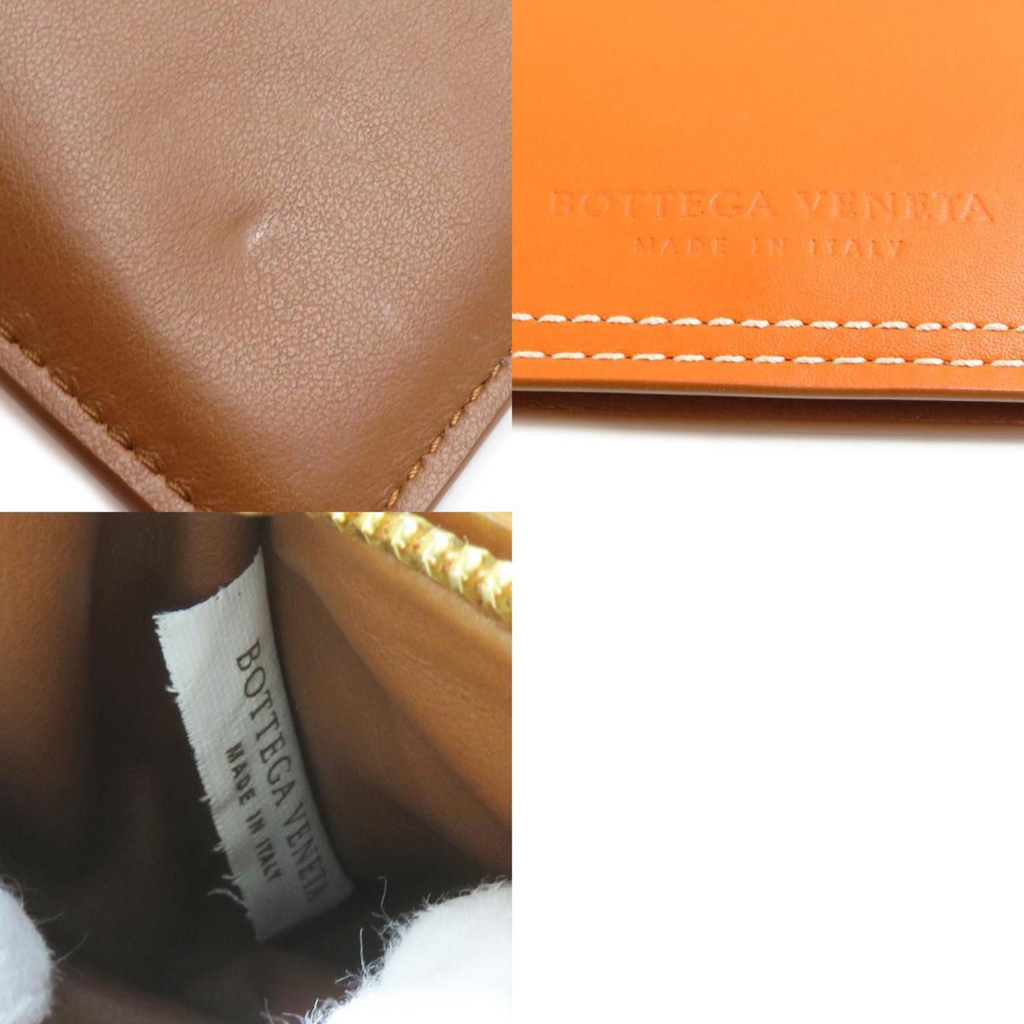 Bottega Veneta Bottega Veneta BOTTEGAVENETA Bi-fold long wallet Leather Orange Men's Women's 56074a Size ONE SIZE - 5 Thumbnail