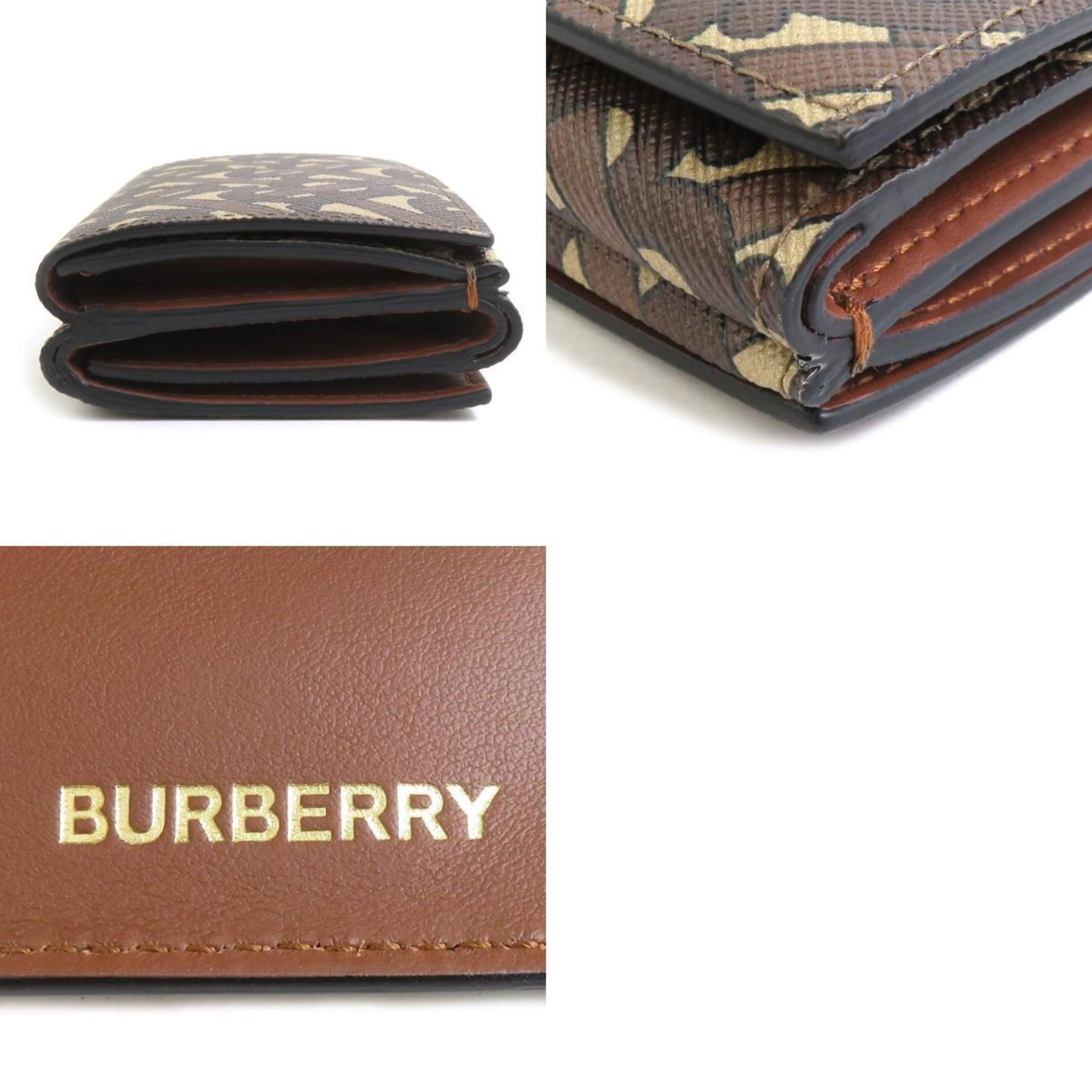 Burberry Burberry Tri-fold Wallet Coated Canvas Brown Men's Women's 56078k Size ONE SIZE - 5 Thumbnail