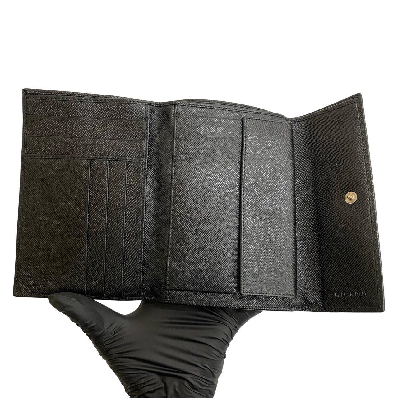 Prada Prada Prada Saffiano Trifold Wallet Leather Short Wallet Size ONE SIZE - 8 Thumbnail