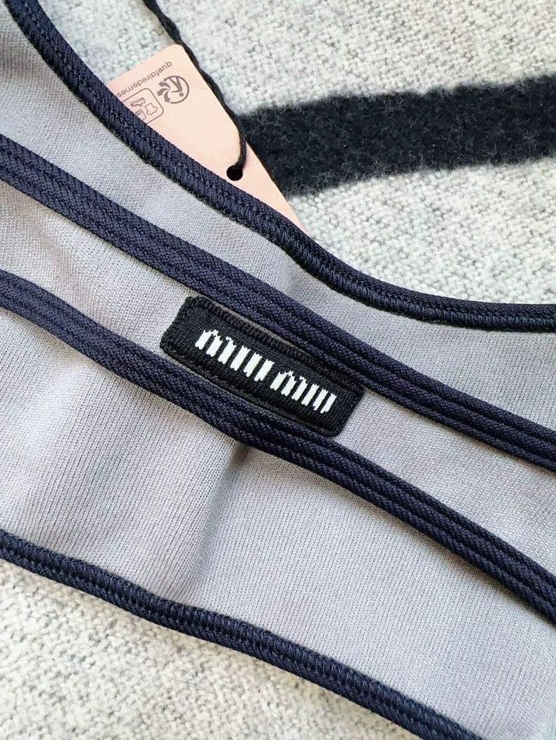Miu Miu Miu Miu Gray Strapless Top with Tag Size L / US 10 / IT 46 - 3 Thumbnail