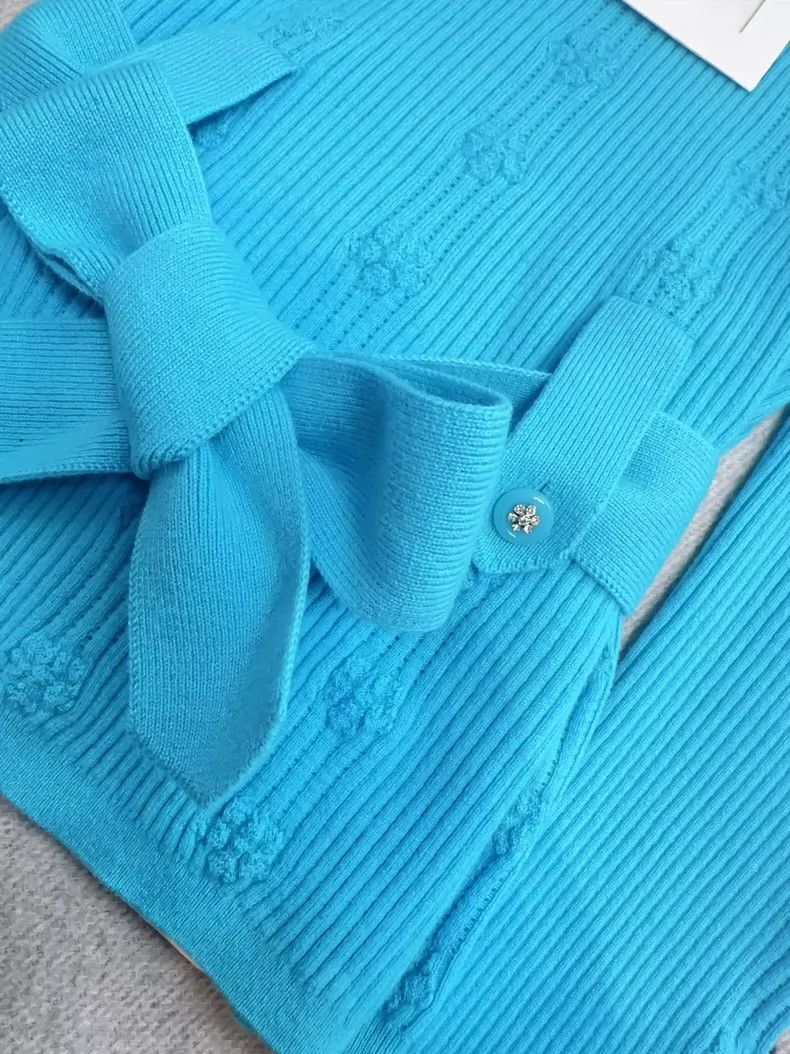 Chanel Chanel Blue Knitted Sweater with Belt Size S / US 4 / IT 40 - 5 Thumbnail