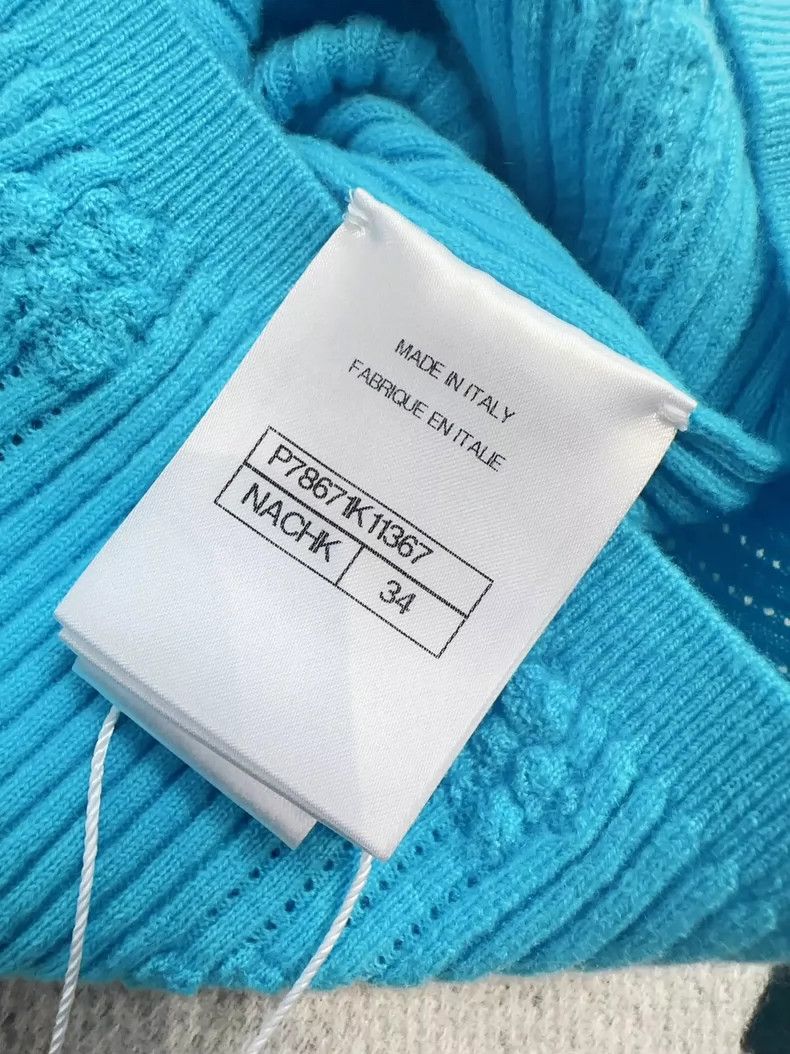 Chanel Chanel Blue Knitted Sweater with Belt Size S / US 4 / IT 40 - 7 Thumbnail
