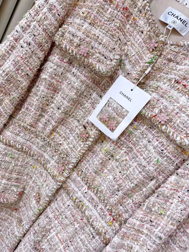 Chanel Chanel Multicolor Puff Sleeve Dress Outerwear Size M / US 6-8 / IT 42-44 - 3 Thumbnail