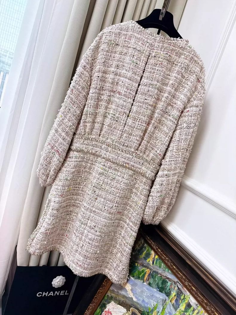 Chanel Chanel Multicolor Puff Sleeve Dress Outerwear Size M / US 6-8 / IT 42-44 - 2 Thumbnail