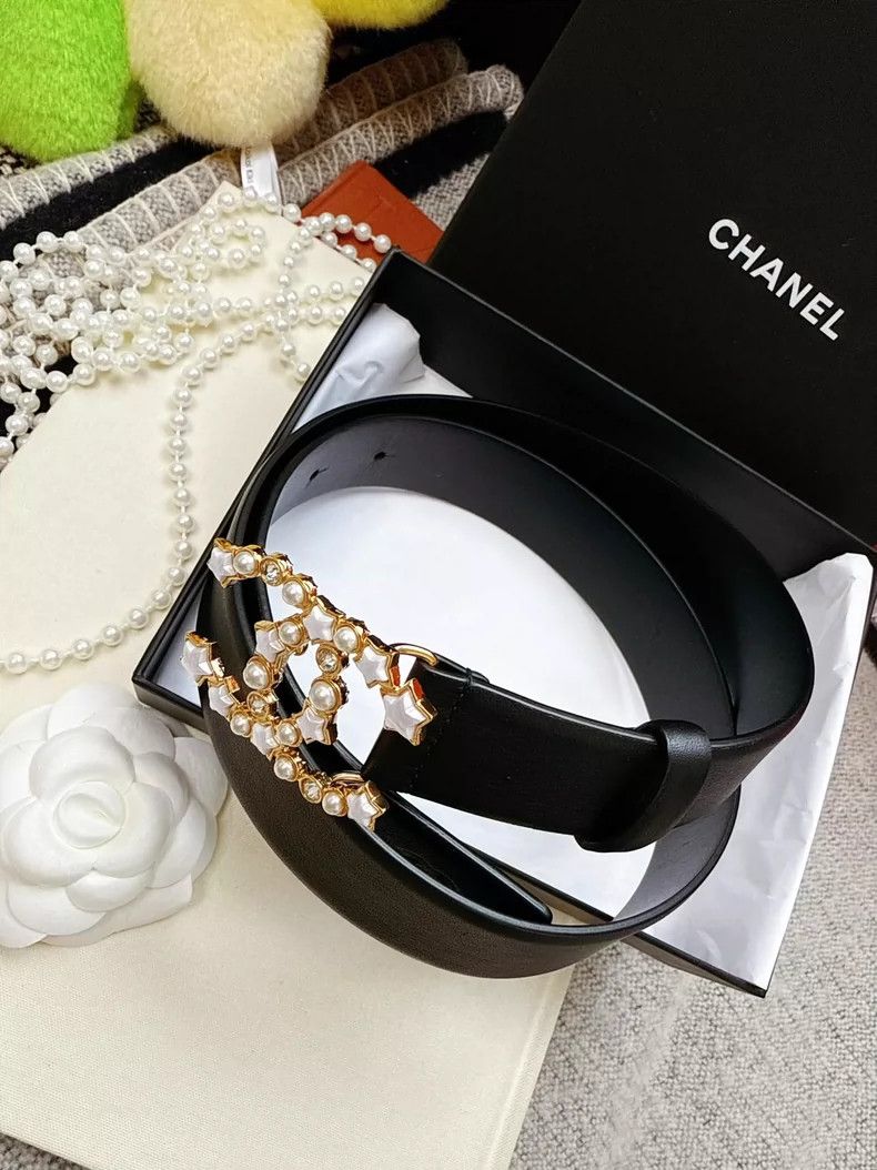 Chanel Chanel Double C Star Pearl Belt 80cm Size ONE SIZE - 2 Thumbnail