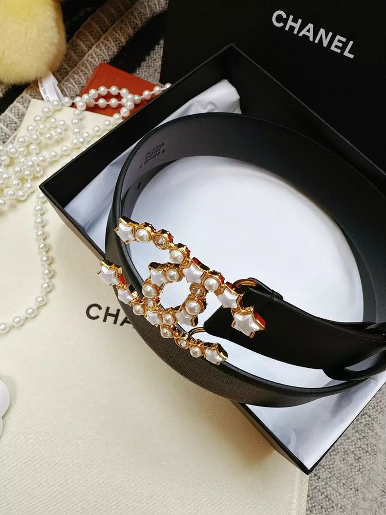 Chanel Chanel Double C Star Pearl Belt 80cm Size ONE SIZE - 6 Thumbnail