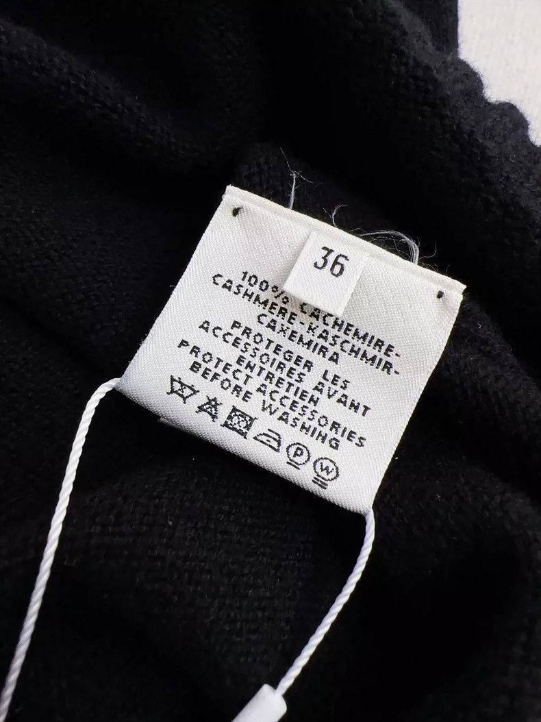 Hermes Hermes Black V-Neck Knit Long Sleeve Dress Size S / US 4 / IT 40 - 7 Thumbnail