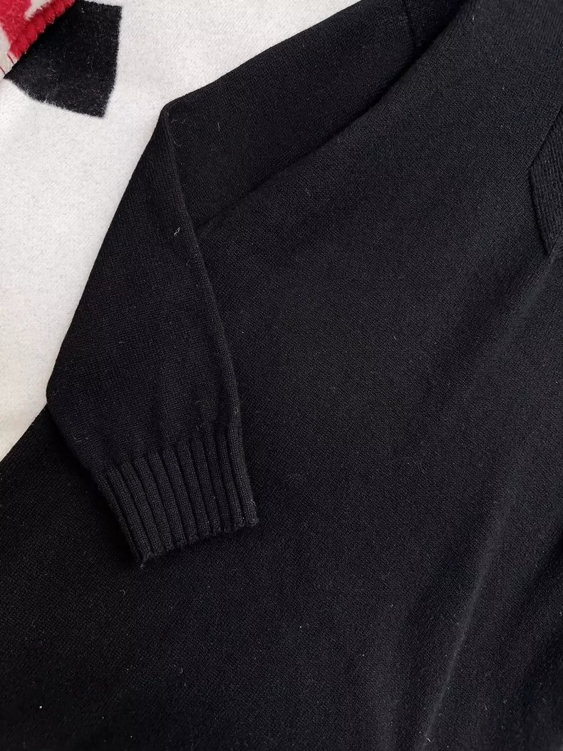 Hermes Hermes Black V-Neck Knit Long Sleeve Dress Size S / US 4 / IT 40 - 5 Thumbnail
