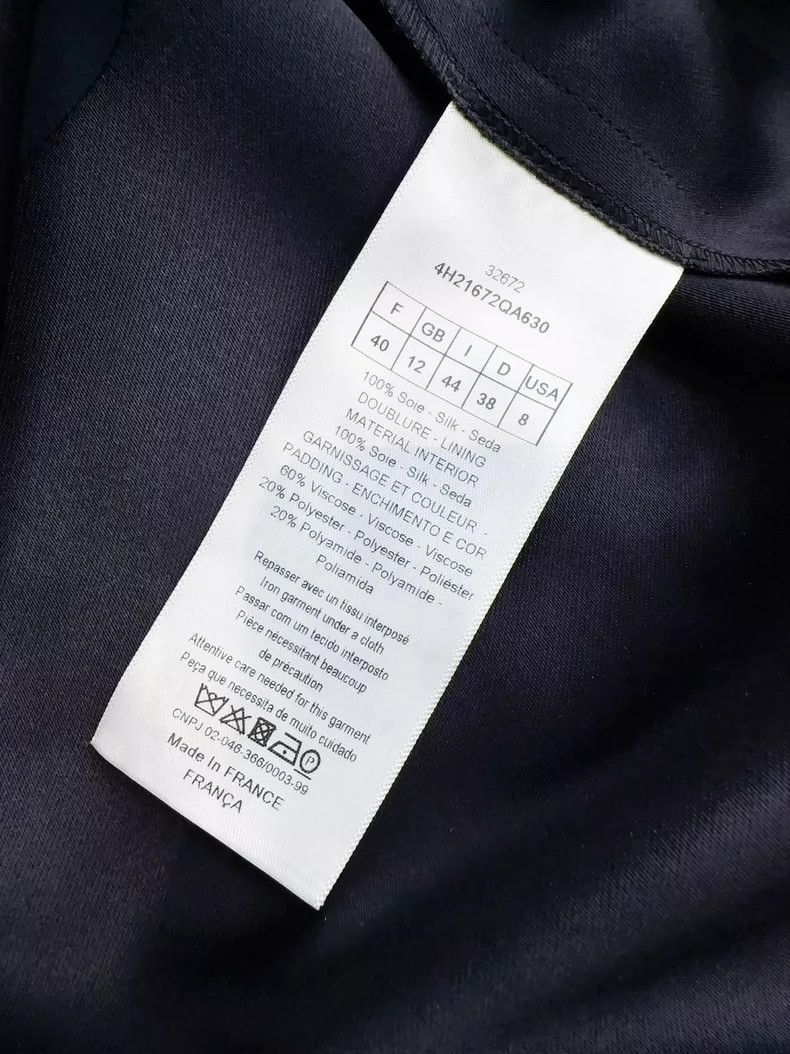 Dior Dior Silk Dress in Midnight Blue Color Size L / US 10 / IT 46 - 8 Thumbnail