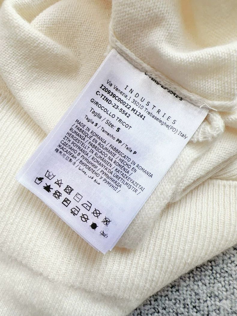 Moncler Moncler Beige Beaded Logo Knit Top Size S / US 4 / IT 40 - 6 Thumbnail