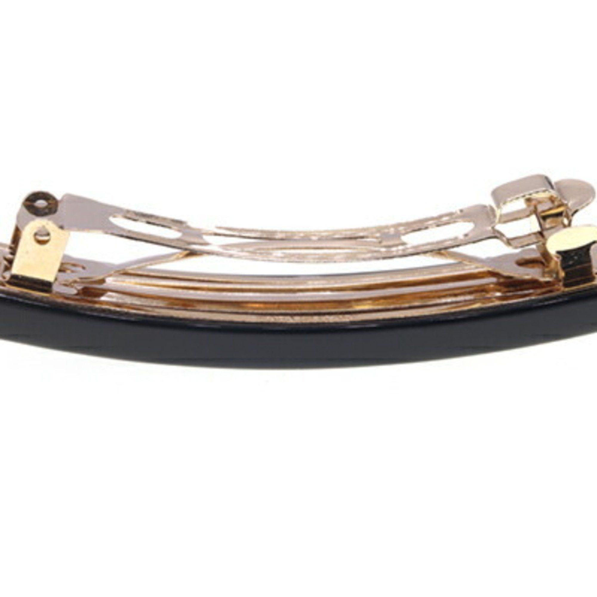 Prada Barrette Plex Hair Clip 1IF134 Black Methacrylate Brass Triangle Women's PRADA