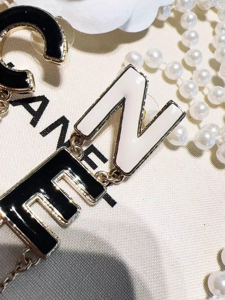 Chanel Chanel Black and White Enamel Earrings Size ONE SIZE - 4 Thumbnail