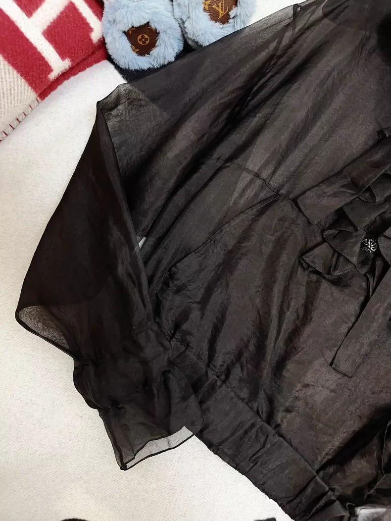Chanel Chanel Black Sheer Organdy Top Size S / US 4 / IT 40 - 4 Thumbnail