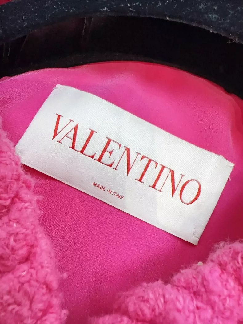 Valentino Valentino Pink Knit Jacket with Studs Size L / US 10 / IT 46 - 6 Thumbnail