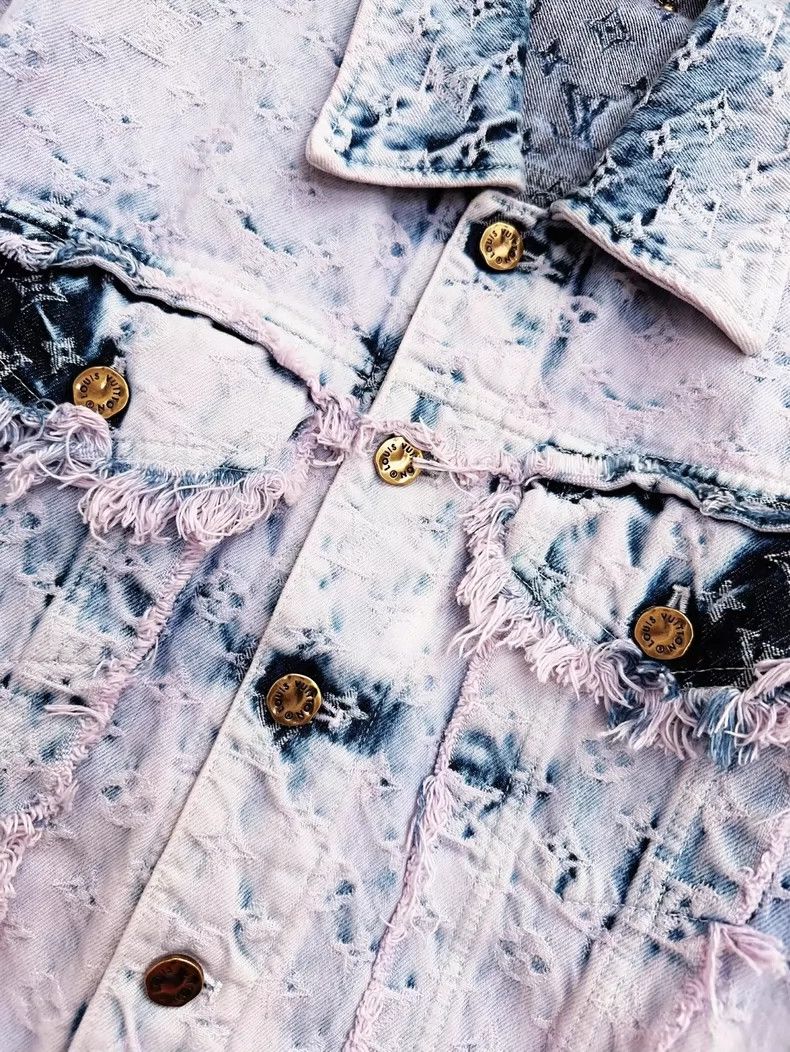 Louis Vuitton Louis Vuitton Purple Tie-Dye Denim Jacket Size L / US 10 / IT 46 - 5 Thumbnail