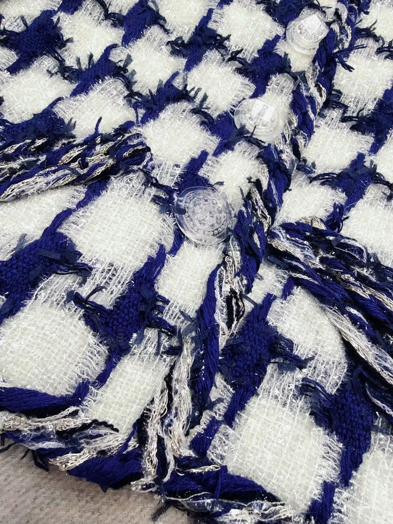 Chanel Chanel Blue White Short Jacket Size S / US 4 / IT 40 - 2 Thumbnail