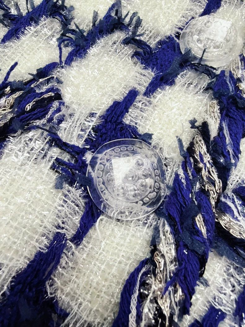 Chanel Chanel Blue White Short Jacket Size S / US 4 / IT 40 - 3 Thumbnail