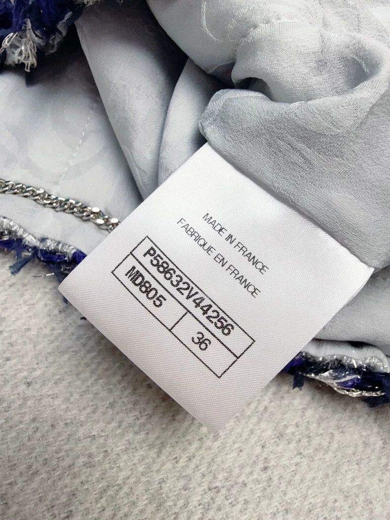 Chanel Chanel Blue White Short Jacket Size S / US 4 / IT 40 - 4 Thumbnail